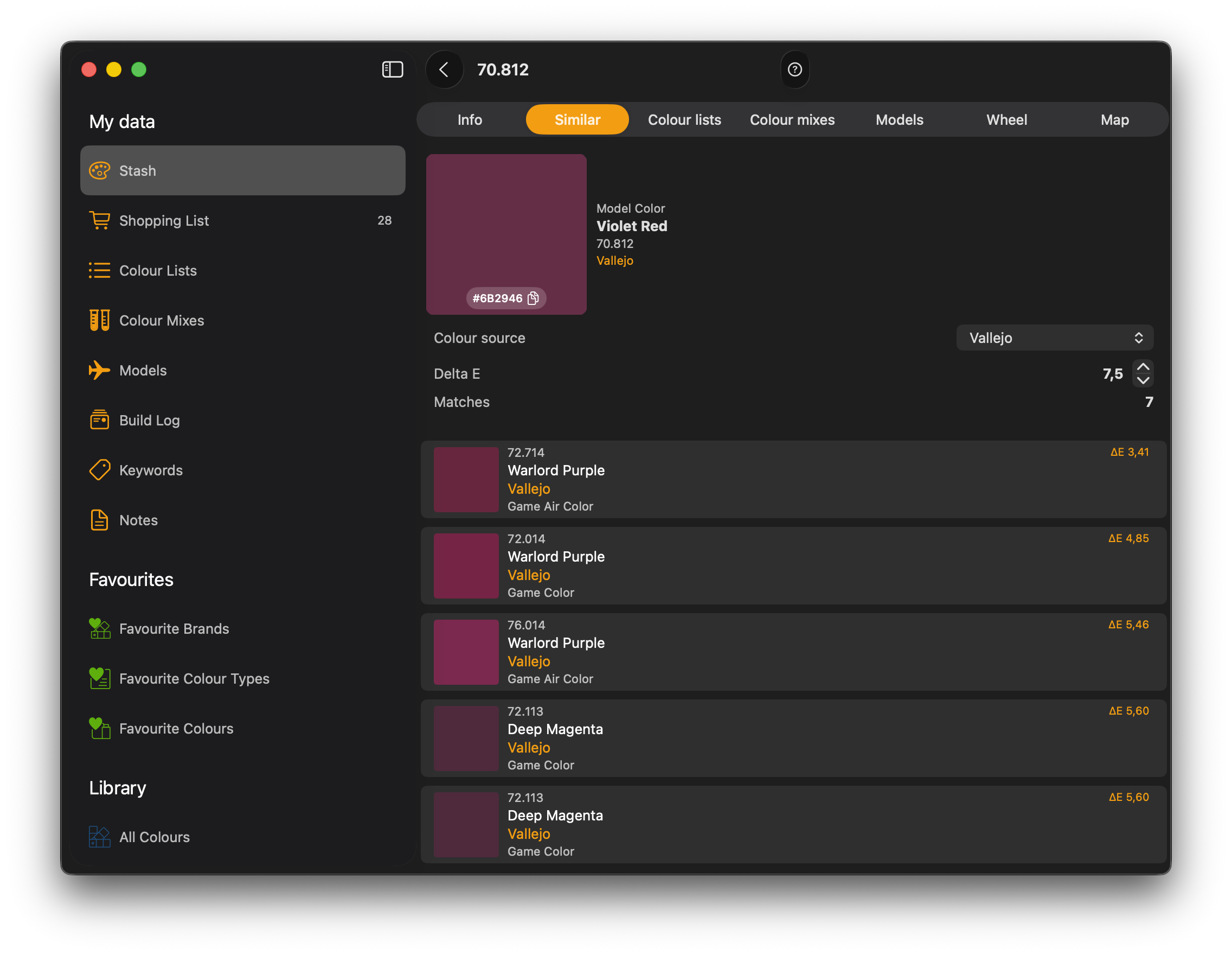 Simlar colors, showing the improved color matching