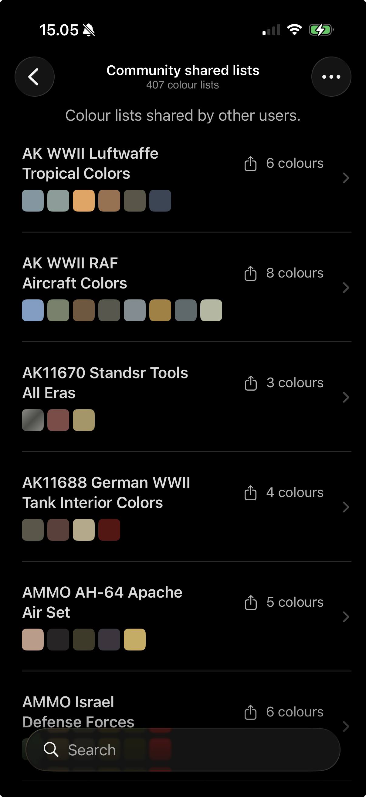 Color lists
