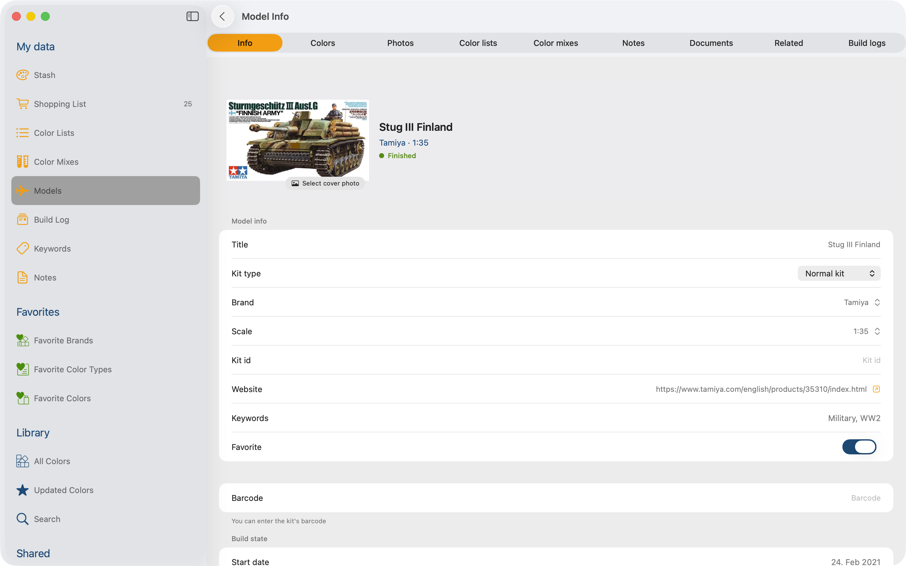 Model info